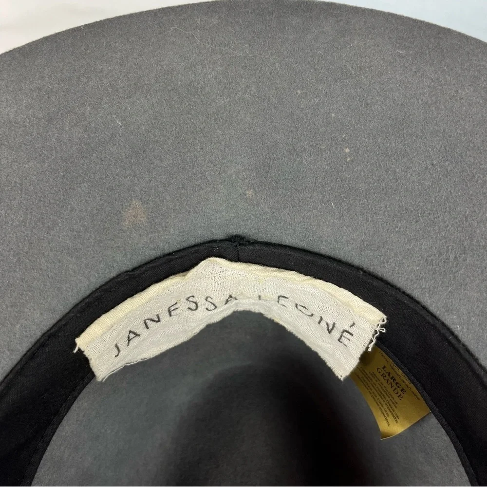 Janessa Leone Hayden Wool Hat Gray Women's Large